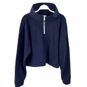 Dudley Stephens 1/4 Zip Dunning Fleece Pullover Funnel Neck XXL Blue